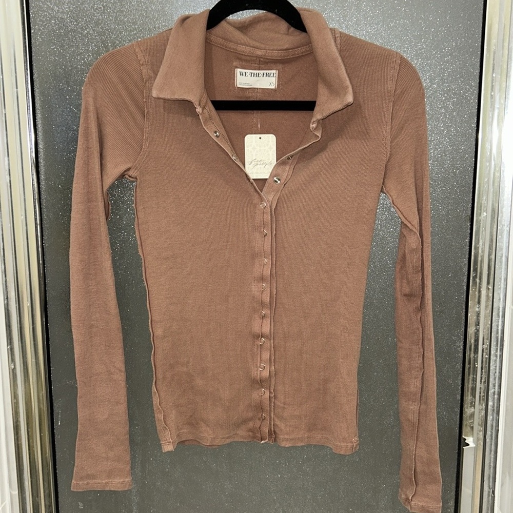 Free people we the free Betty Button down Top - Picture 5 of 9